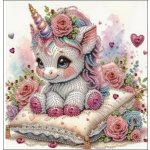 Norimpex Diamantové malování na plátně Květinový jednorožec 23 x 30 cm – Hledejceny.cz