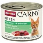 Carny Kitten hovězí kuřecí a králičí 200 g – Zbozi.Blesk.cz