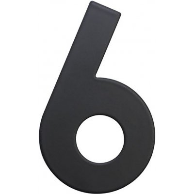 Číslo domovní č.6 75mm nerez ČER – Zboží Mobilmania