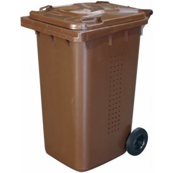 TAVOBAL Plastová popelnice 240 l hnědá na BIO odpad