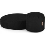 SakyPaky set - sedací vak Žiži a taburet tmavě šedý melír – Sleviste.cz