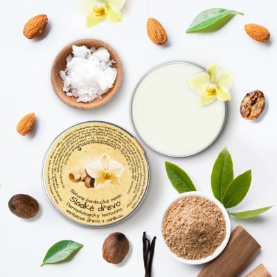 Veselá bomba Sladké dřevo šlehané bambucké máslo s vanilkou a santalovým dřevem 100 ml – Zboží Mobilmania