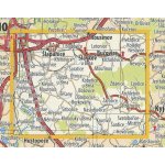 KČT 87 Okolí Brna - Slavkovské bojiště a Ždánický les - nástěnná turistická mapa 90 x 60 cm Varianta: mapa v dřevěném rámu, Provedení: Ticiago bílý
