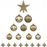Fééric Lights and Christmas Vánoční koule s hvězdou sada 18 kusů zlaté – Hledejceny.cz