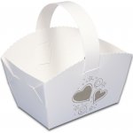 Hit office Svatební košíček na koláčky se srdíčky 50 ks - Svatební košíčky na koláčky, výslužky – Sleviste.cz