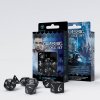 Příslušenství ke společenským hrám Sada 7 kostek classic dice set černá/bílá