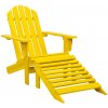 Zahradní židle a křeslo zahrada-XL Zahradní židle Adirondack s podnožkou masivní jedle žlutá