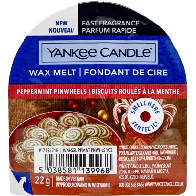 Yankee Candle Vonný vosk Peppermint Pinwheels 22 g – Zboží Mobilmania