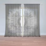 Záclony Černobílá pampeliška: 2 ks - 150x250 cm - Sablio – Hledejceny.cz