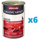 Animonda Gran Carno Junior hovězí & krůtí srdce 6 x 0,8 kg