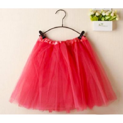 SISI 95206 Tutu sukně pro dívky 3-vrstvá červená