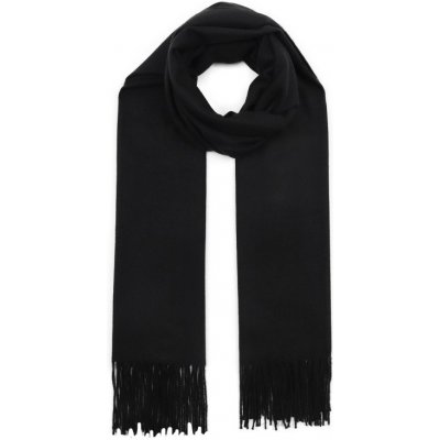 Classic scarf černá dámská štola šála s vlnou a viskózou – Zboží Mobilmania