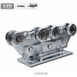 Vozík pro C-profil 80x80x5 mm výškově nastavitelný, 10x ocelové kolečko s ložiskem 6204ZZ, galvanické zinkování – Sleviste.cz