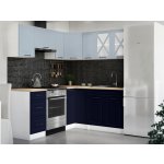 FRONTI Rohová kuchyňská linka ASTRID 190x170cm Denim/Marine blue – Zboží Dáma