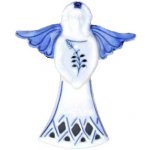Český porcelán Cibulák Vánoční ozdoba anděl ratolest 11,0 x 8,4 cm – Hledejceny.cz