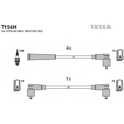 Sada kabelů pro zapalování TESLA T194H – Hledejceny.cz