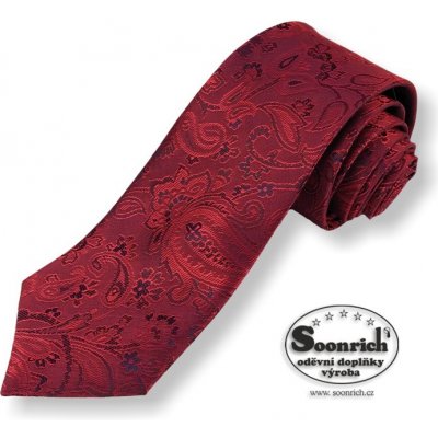Soonrich kravata úzká kašmírová ku026 vínová – Hledejceny.cz