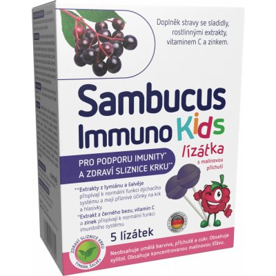 Sambucus Immuno Kids lízátka 5 ks – Hledejceny.cz