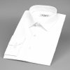 Pánská Košile AMJ pánská košile jednobarevná dlouhý rukáv bílá JD018