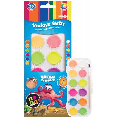 JUNIOR barvy vodové 12 barev 28 mm – Zboží Dáma