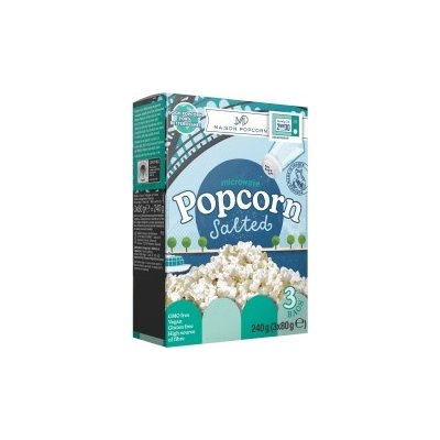 Maison Popcorn Slaný popcorn do mikrovlnky 3x80 g – Sleviste.cz