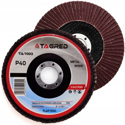 Tagred Lamelový korundový kotouč 125 x 22,2 mm 40 TA1003 – Zboží Dáma
