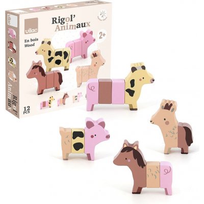 Vilac magnetická skládačka Legrační zvířátka na farmě – Zboží Dáma
