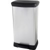 Koš Curver Deco bin metalics 254620 odpadkový koš 46 l stříbrná, černá 1 ks