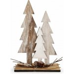 DECOLED Dřevěná dekorace na stůl stromečky 16 × 4,5 × 24,7 cm, stojící – Hledejceny.cz