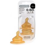 Suavinex anatomická savička široké hrdlo latex S1 2ks žlutá – Zboží Dáma