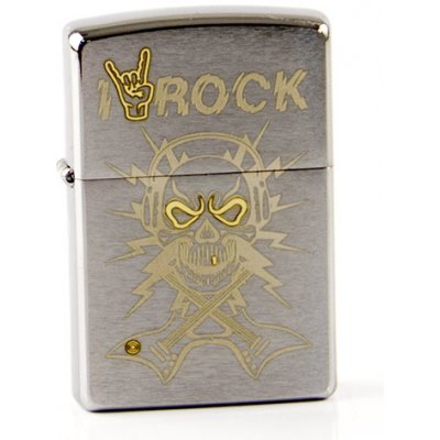 Zippo cr. gebürstet grav. cHard Rock Skullc – Hledejceny.cz