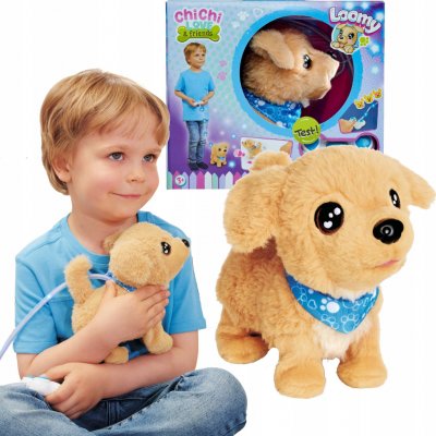 Simba Chi Chi Love Interaktivní zlatý retrívr Loomy Dog s dálkovým ovládáním Zvuk Svítící vodítko 18 cm 3+ – Hledejceny.cz