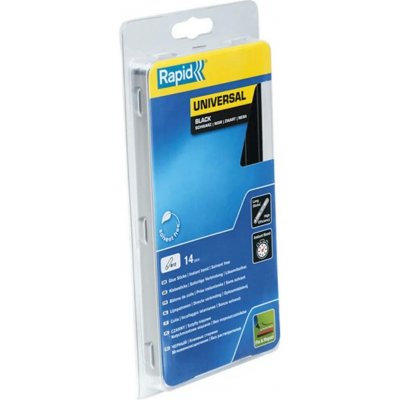 Lepidlo tavné univerzální, Ø 12 mm, 250 g, černé, blistr, RAPID – Sleviste.cz