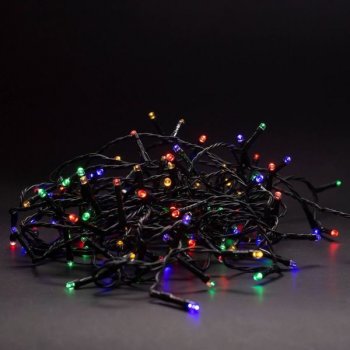 ENTAC LED vánoční řetěz 9m venkovní vícebarevný 120 LED 3,6W do zásuvky dálkové ovládání