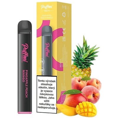 Puffmi TX600 Pro Pineapple Peach Mango 20 mg 600 potáhnutí 1 ks – Zboží Mobilmania