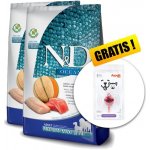 N&D Ocean Adult Medium & Maxi Grain Free Salmon & Cod & Melon 2 x 12 kg – Hledejceny.cz