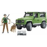 Bruder 2587 Land Rover Defender figurka myslivce a psa – Zboží Mobilmania