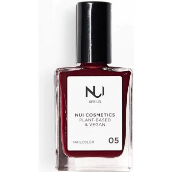 Nui Cosmetics Přírodní lak na nehty 05 Dark Red 14 ml