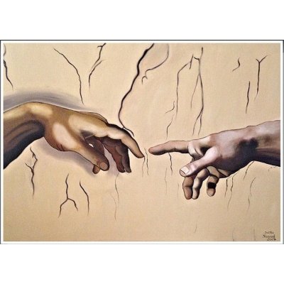 Jitka Koláčková, Stvoření světa, Malba na plátně, olejové barvy, 70 x 50 cm