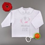 Krstová košilka dívčí Kříž se žárem s květinami – Zboží Dáma