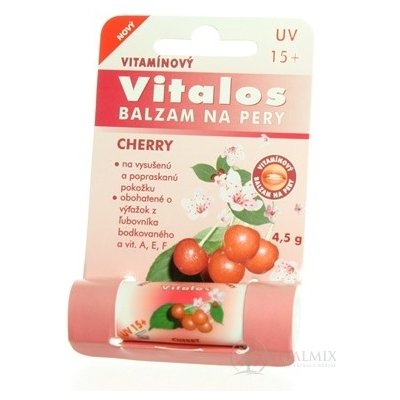 Vitalos Balzám na rty cherry SPF15 vitamínový 4,5 g – Zboží Mobilmania