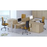 NABYTEK-DESIGNOVY.CZ - R111004 03 Sestava kancelářského nábytku Komfort 4 calvados – Zboží Dáma