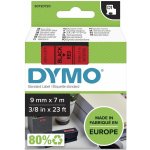 DYMO páska D1 9mm x 7m, černá na červené, 40917, S0720720 – Zboží Živě