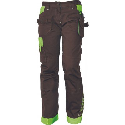CRV Dámské moderní kalhoty YOWIE hnědá/zelená – Zboží Mobilmania