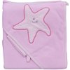 Osuška pro miminko Scarlett Froté ručník hvězda s kapucí růžový