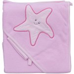 Scarlett Froté ručník hvězda s kapucí růžový – Zboží Mobilmania