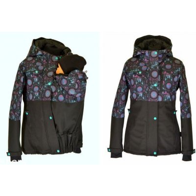 Shara softshellová bunda zimní barevný vršek černá/lapače snů – Zbozi.Blesk.cz