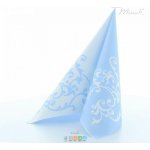 Mank Airlaid svatební ubrousky POMP 50ks Modro bílá 40x40cm – Zboží Dáma