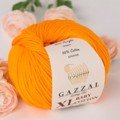 Příze Baby Cotton XL Gazzal 3416 světle oranžová Výrobce – Zboží Mobilmania