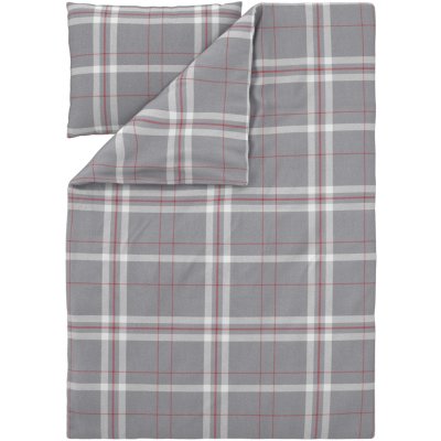 LIVARNO fleece povlečení kostka/šedá 140x200 70x90 – Zboží Dáma